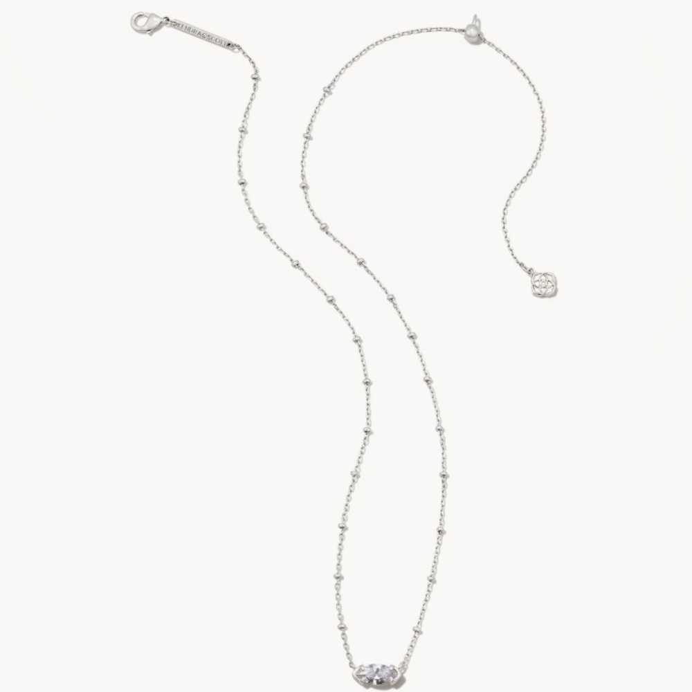 Genevieve Silver Satellite Short Pendant Necklace - Picture 6 of 6